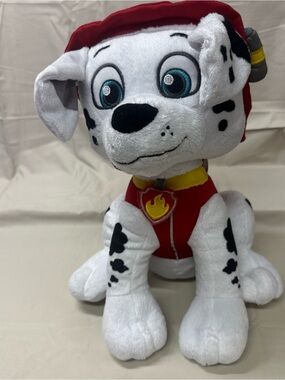 Paw Patrol Marshall Plush - White, Red, Yellow & Blue